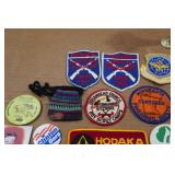 Assorted Vintage Collectibles - Pins, Patches, Trophy