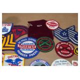 Assorted Vintage Collectibles - Pins, Patches, Trophy