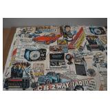 Vintage Style Printed Fabric - CB Radio