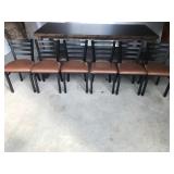 Large Dining Room Table with 6 Chairs and One Bench