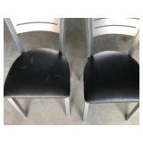 2 - Metal Framed with Upholstered Top Dining Room Chairs