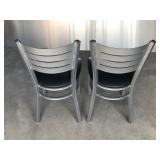 2 - Metal Framed with Upholstered Top Dining Room Chairs