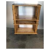 Log Shelving Unit on Wheels