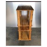 Log Shelving Unit on Wheels