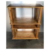 Log Shelving Unit on Wheels