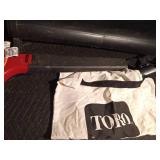 Electric Toro leaf blower with attachments