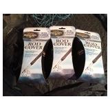 Fishing items: Anchor, net, minnow bucket, rod saver, and 4 rod covers