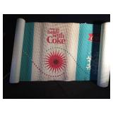 Vintage19501960 Coca-Cola corrugated cardboard sign