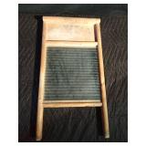 Vintage glass washboard