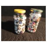 2 Jars of vintage buttons
