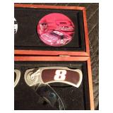 Earnhardt pocketknife collection in wood case