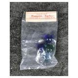 Set of 4 Collectible  Champion Agate Marbles in Original Package