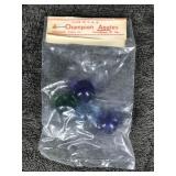 Set of 4 Collectible  Champion Agate Marbles in Original Package