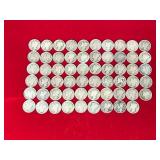 Lot of 59 Mercury Silver Dimes