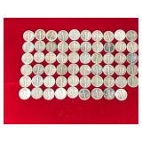 Lot of 59 Mercury Silver Dimes