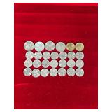 4 Kennedy Half Dollars / 2 President One dollar Coins / 21 District of Columbia & US Territories 2000 Year Series Washington Quarters