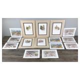 15 Les Kouba Small Collectible Prints - All of them are signed but 5 of them are Numbered and Signed