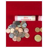 Lot of Coins and Currency Notes