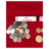 Lot of Coins and Currency Notes