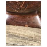 2 - Hand Carved Ironwood Napkin Holder Seashells / Clams