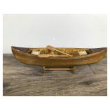 Small Wooden Boat Figurine