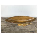 Small Wooden Boat Figurine