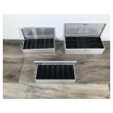 3 - Collectible UMCO Aluminum Fishing Tackle Boxes