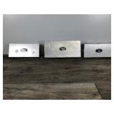 3 - Collectible UMCO Aluminum Fishing Tackle Boxes