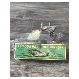 Vintage AL Foss Pork Rind Minnow Fishing Lure in Metal Box
