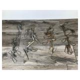 Lot of 4 Vintage Metal Fishing Stringers