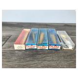 5 Collectible Fishing Lures - 4 are in original boxes - see description for more info