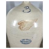 RED WING BEEHIVE 3 GALLON JUG UNION STONEWARE 4" WING