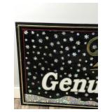 Large Vintage 1994 Miller Genuine Draft Beer Snowflake Mirror Bar Sign