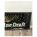 Large Vintage 1994 Miller Genuine Draft Beer Snowflake Mirror Bar Sign