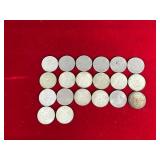Lot of 20 Kennedy Half Dollars - Some are Silver - See description for Dates