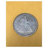 1854 Liberty Seated Silver Half Dollar