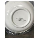 Farber and Shlevin Porcelain Bridle Basket w/ Hammered Aluminum Rim/Handle