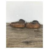 Vintage Leather Baby Shoes made into Pin Cushions