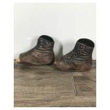 Vintage Leather Baby Shoes made into Pin Cushions