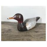 Red Head Duck Decoy Signed by Artist