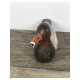 Red Head Duck Decoy Signed by Artist