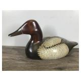 Red Head Collectible Wood Duck Decoy with Signature on bottom