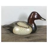 Red Head Collectible Wood Duck Decoy with Signature on bottom
