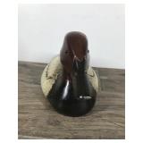 Red Head Collectible Wood Duck Decoy with Signature on bottom