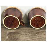 Vintage Hull USA Crestone Oven Proof Coffee Mugs and 1 Soup Bowl (has Maple Leaf and USA 09 01 on the bottom)