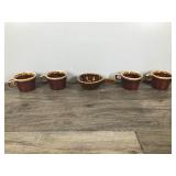 Vintage Hull USA Crestone Oven Proof Coffee Mugs and 1 Soup Bowl (has Maple Leaf and USA 09 01 on the bottom)