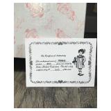 Delton Products Corporation Large Porcelain Doll in the Box with Certificate of Authenticity