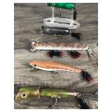 Lot of 10 Homemade Wood Fishing Lures