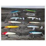 Lot of 10 Rapala Fishing Lures