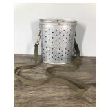 Vintage Old Pal Wading Floating Aluminum Minnow Bucket